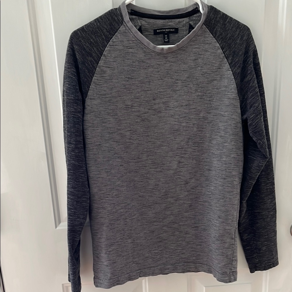 Banana Republic Men's Gray Long Sleeve Shirt